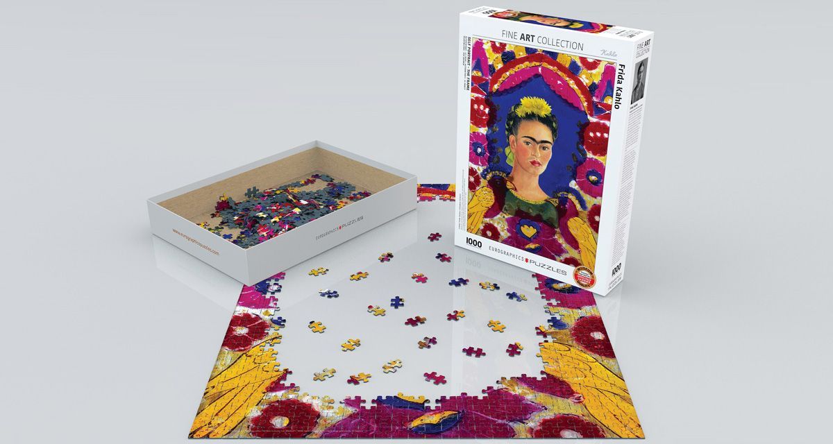 Self Portrait Frame By Frida Kahlo 1000 Pieces Puzzle