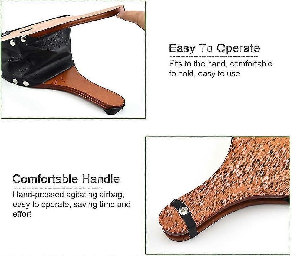 Fireplace Bellows, Vintage Wooden Fireplace And Bbq Air Blower, Fire Starter For Outdoor Camping, Bbq, Grill With Hanging Strap zxin