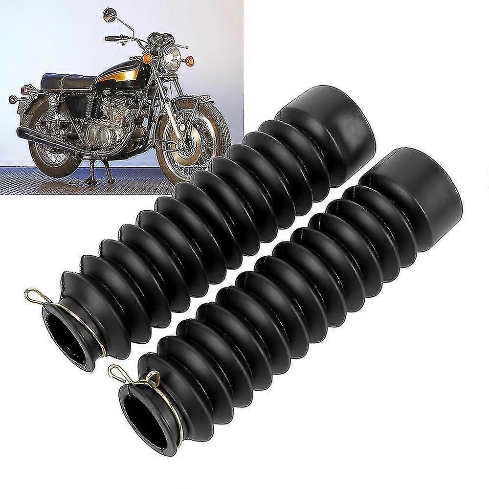 2pcs Front Fork Covers Front Fork Cover Front Motorcycle Protective Boots Shockproof Bellows Fork Shock Absorber 205 X 42mm