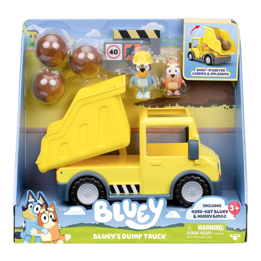 Bluey Dump Construction Truck Toy Set, 3+ years