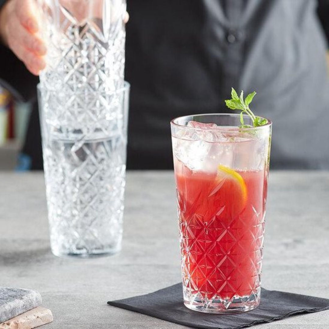 Pasabahce Timeless Long Drink Glass Set of 4, 470ml