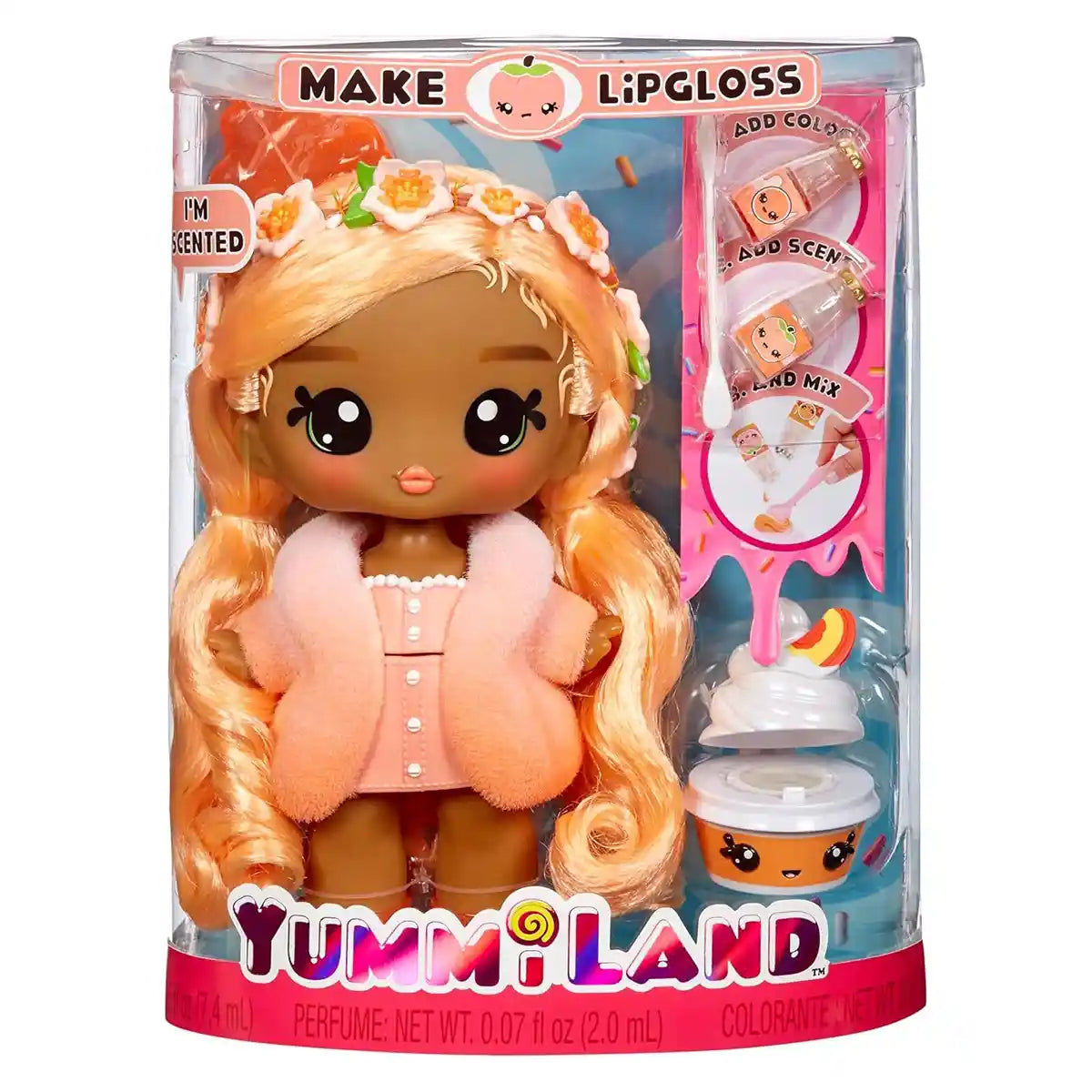 Yummiland Large Doll & Lipgloss Pet Pia Peach