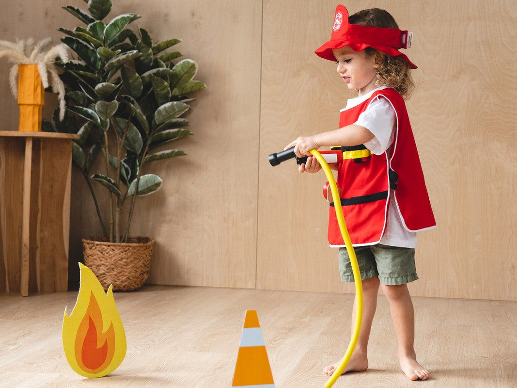 PlanToys Fire Fighter Play Set — Wooden Pretend Play Set