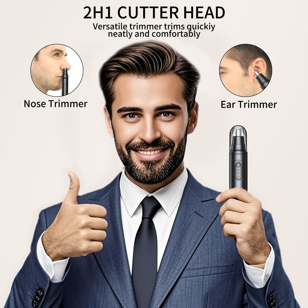 A8 2-in-1 Nose and Ear Hair Trimmer