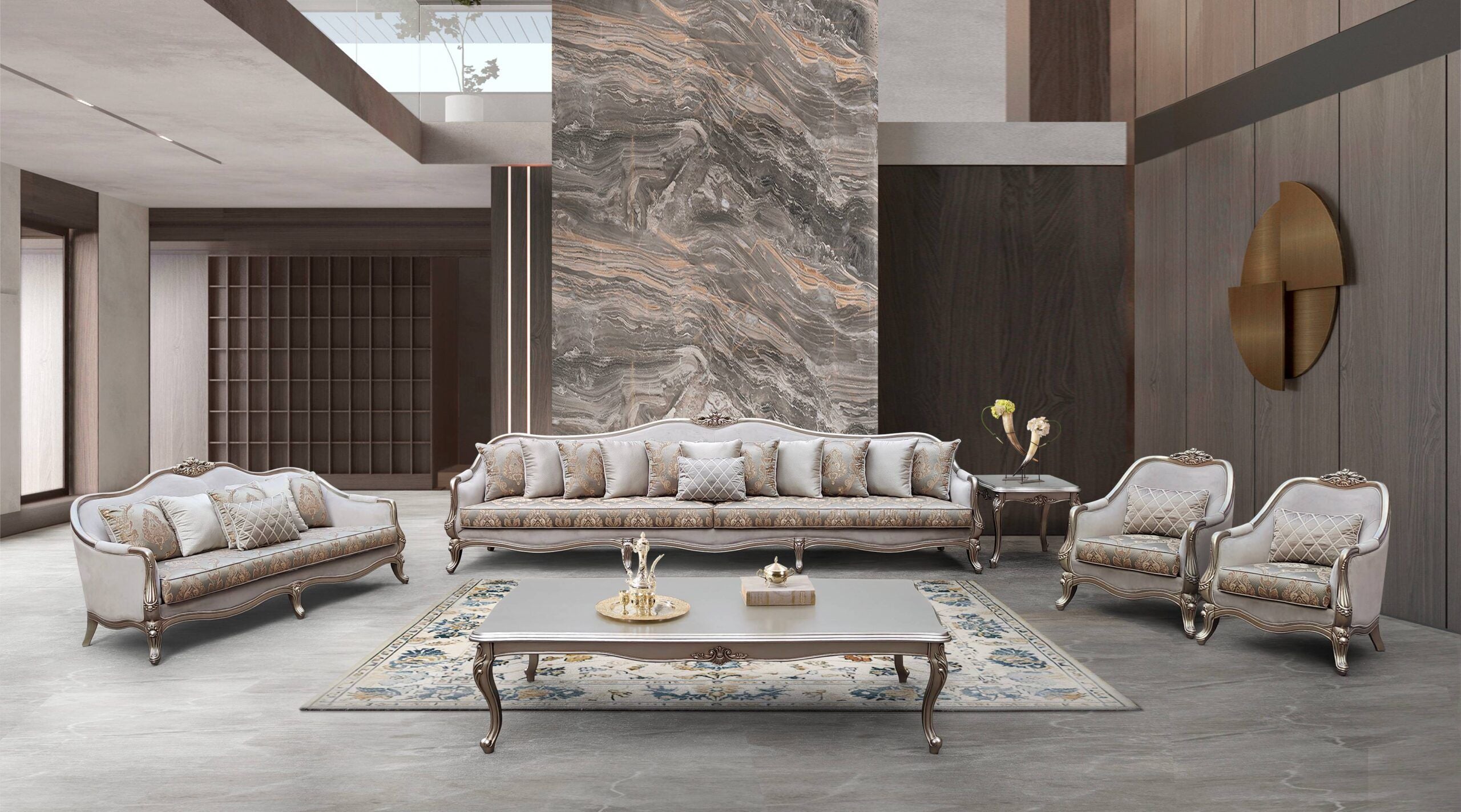 Victorian-Style 5 Seater Sofa #G-923