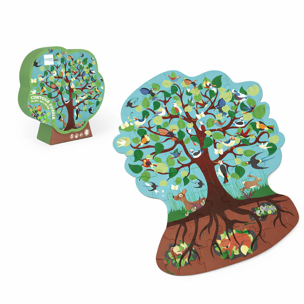 Bird Tree Contour Puzzle 59 Pcs