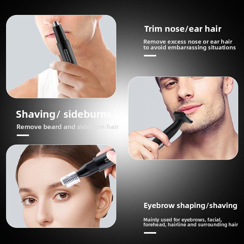 3-in-1 USB Nose Hair Trimmer Kit