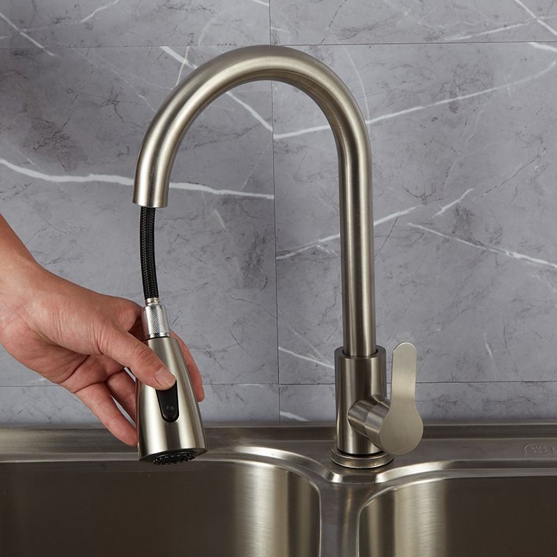 Stainless Steel Kitchen Pull-out Faucet,Spec: CLY002 Wire Drawing CLY002 Wire Drawing