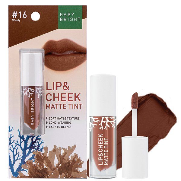 LIP & CHEEK MATTE TINT 2.4G BABY BRIGHT (M) #16 WOODY (Y2022)