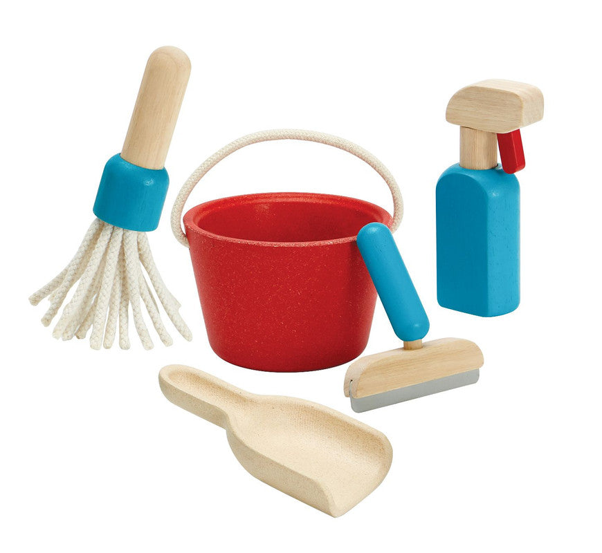 PlanToys Cleaning Set — Wooden Pretend Play Set