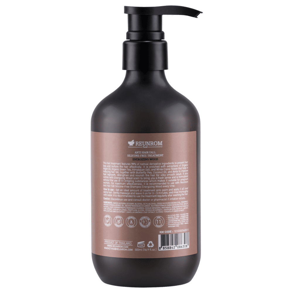 Anti Hair Fall Silicone-Free Treatment 500ml Reunrom Energizing Wood
