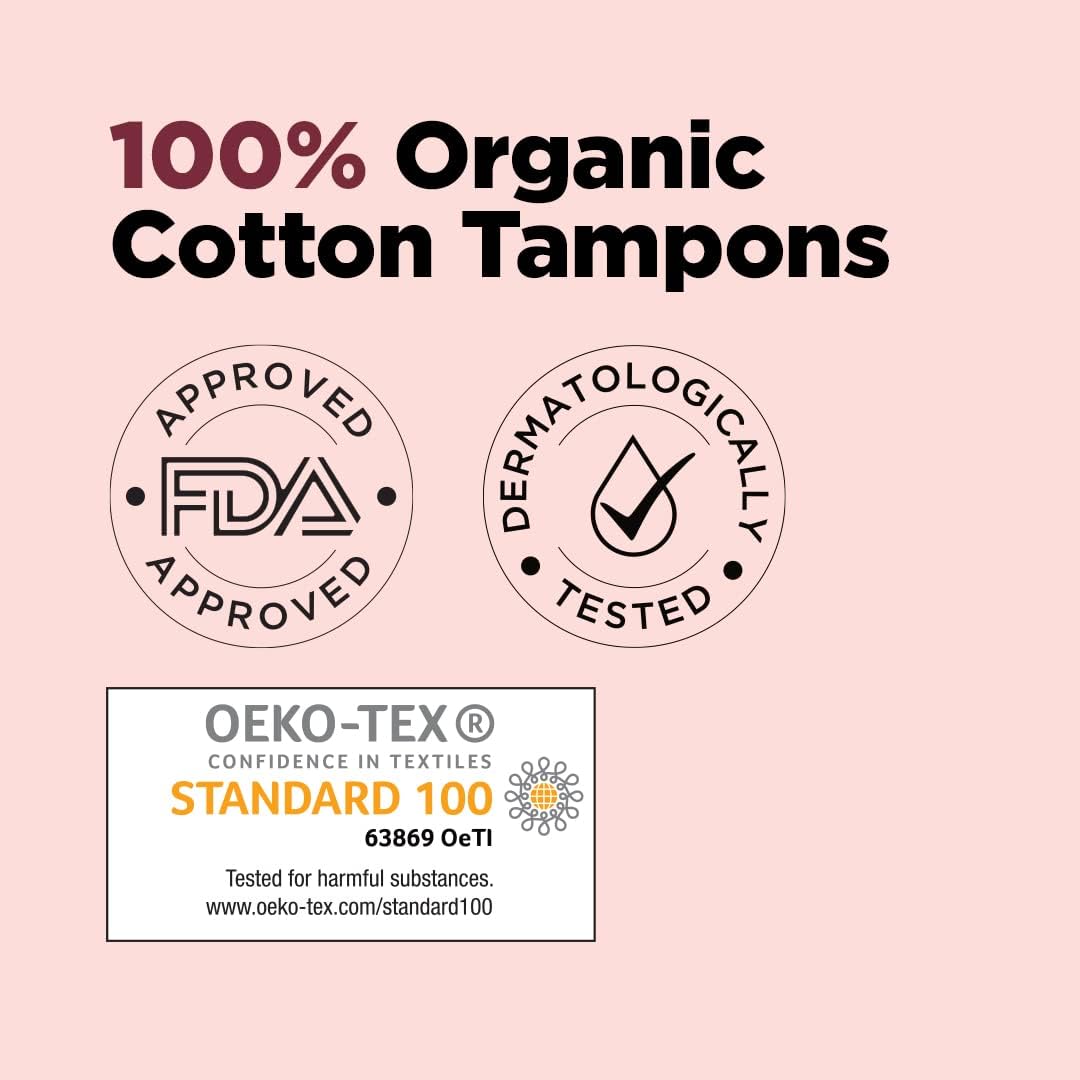 Pee Safe 100% Organic Tampons Regular 16N