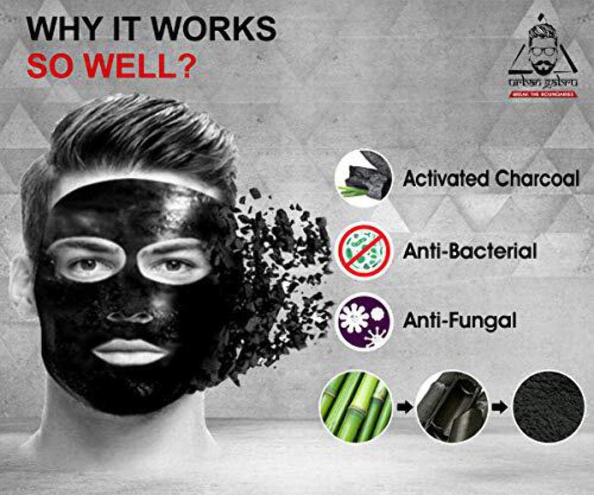 Urban Gabru Charcoal Peel Off Mask for Men & Women 120 g