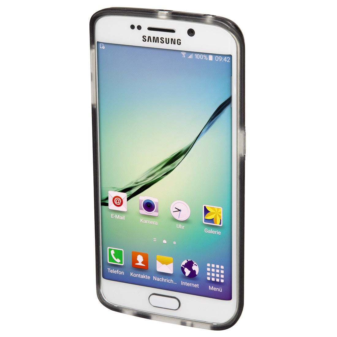 HAMA 136738 "Edge Protector" Cover for Samsung Galaxy S6 Edge + Screen Protector, black