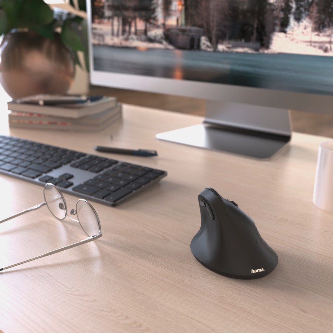HAMA 182699 ERGONOMIC MOUSE, EMW-500, BLACK
