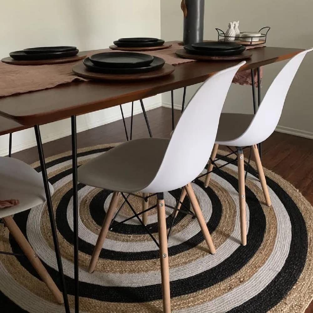 AIESY®  Live Beautiful ! Handwoven Jute Rug Reversible Carpet for Farmhouse, Living Room & Bedroom