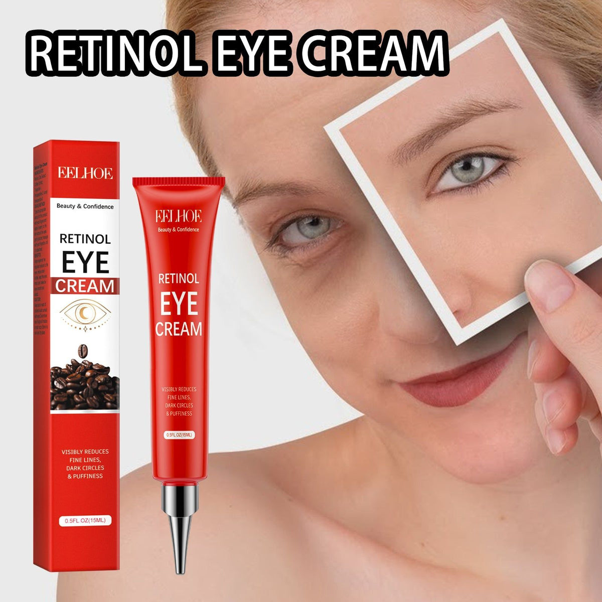 Retinol Eye Cream, Fade Fine Lines, Anti-Aging, Moisturize, Tighten Skin ,15ml
