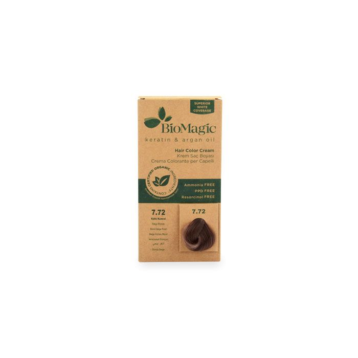 Biomagic Hair Color, 60 Ml - 7/72 Beige Blonde