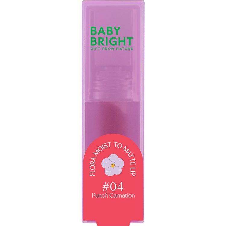 Flora Moist to Matte Lip 3g Baby Bright (M) #04 Punch Carnation