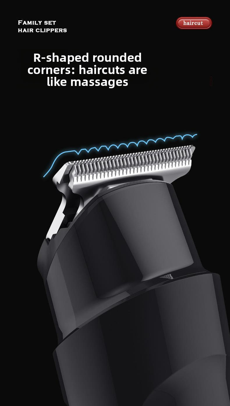 USB Hair Clipper Kit with Adjustable Guards