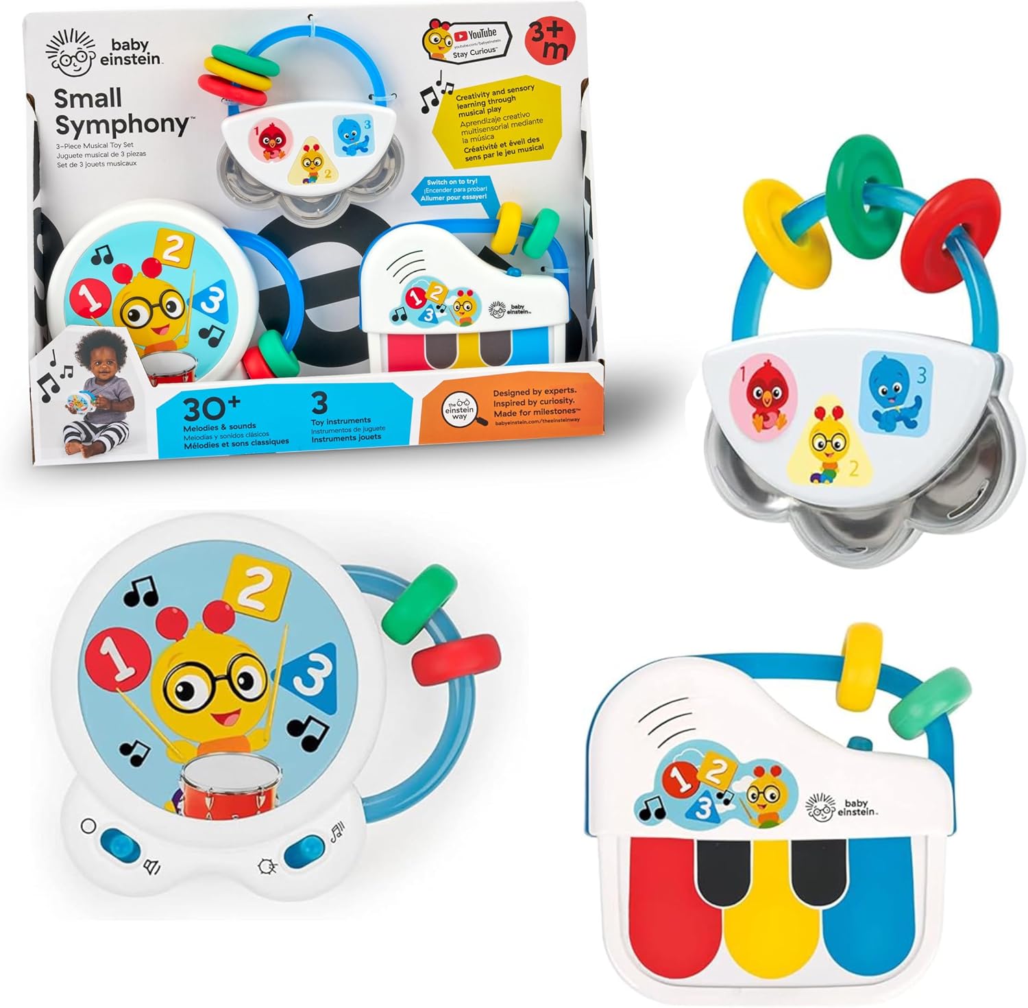 Baby Einstein Small Symphony Musical Toy Set, 3 Pieces, 3 months+