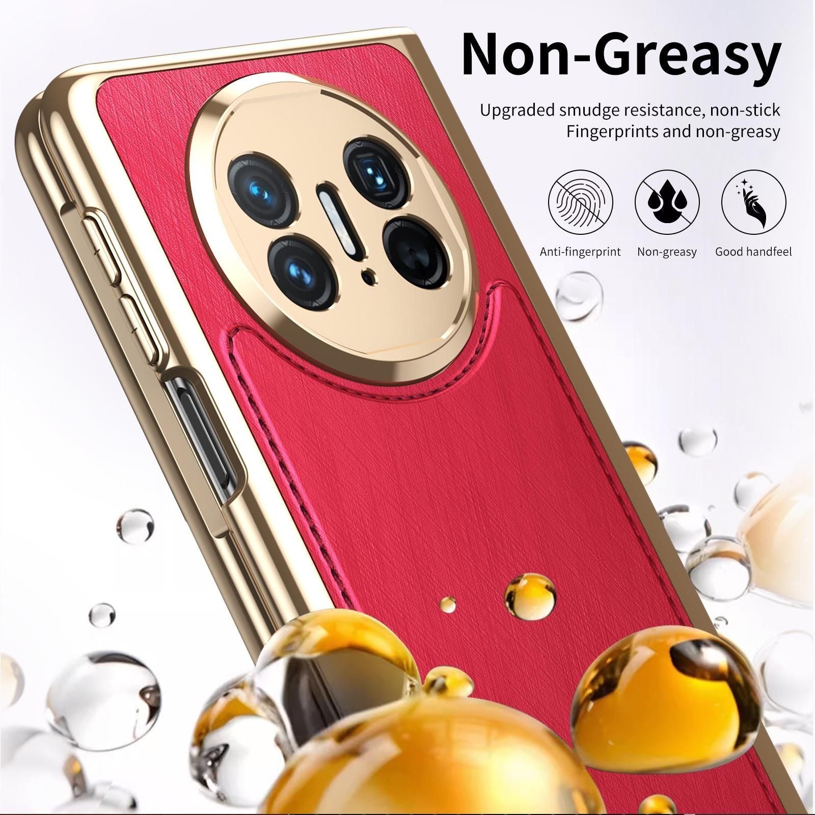 Plating Silver Brocade Case For Huawei Mate X3