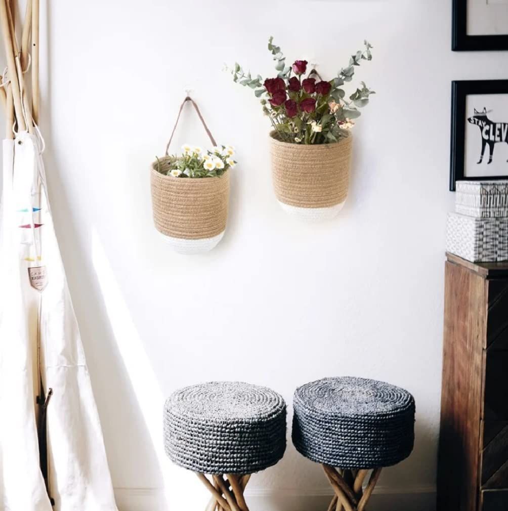 AIESY® Beautiful Ingeniously Handcrafted Rope Hanging Basket