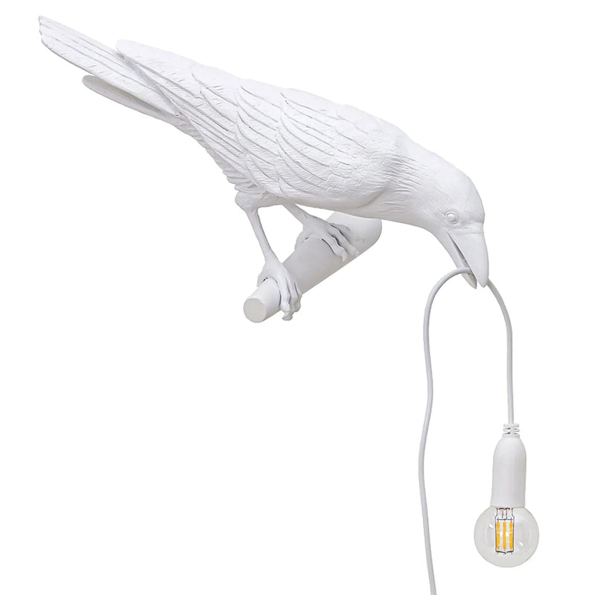 Bird Lamp Resin Crow LED Light Bedroom Wall Sconce Lamp Table Living Room Art Decoration