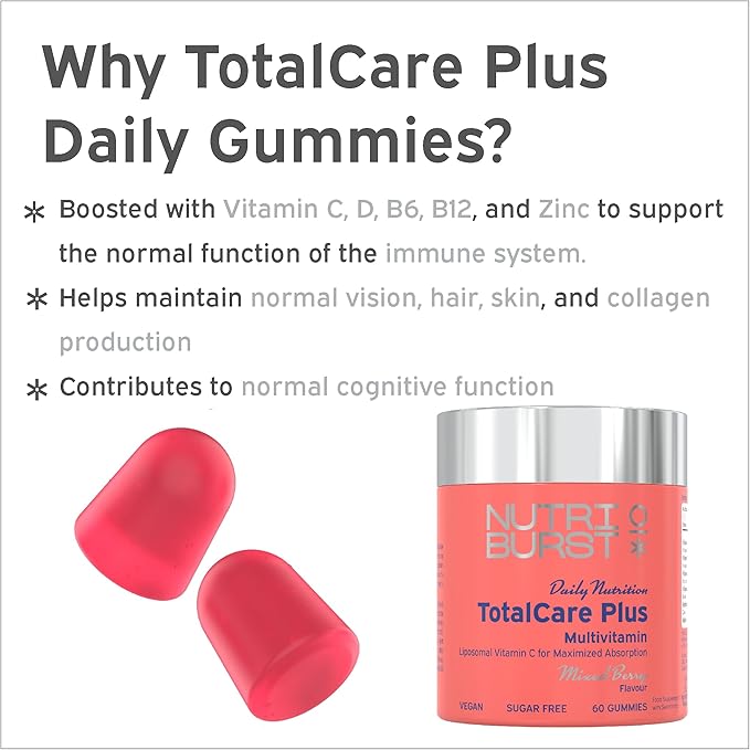 Nutriburst Total Care Plus Mixed Berry 60 Gummies