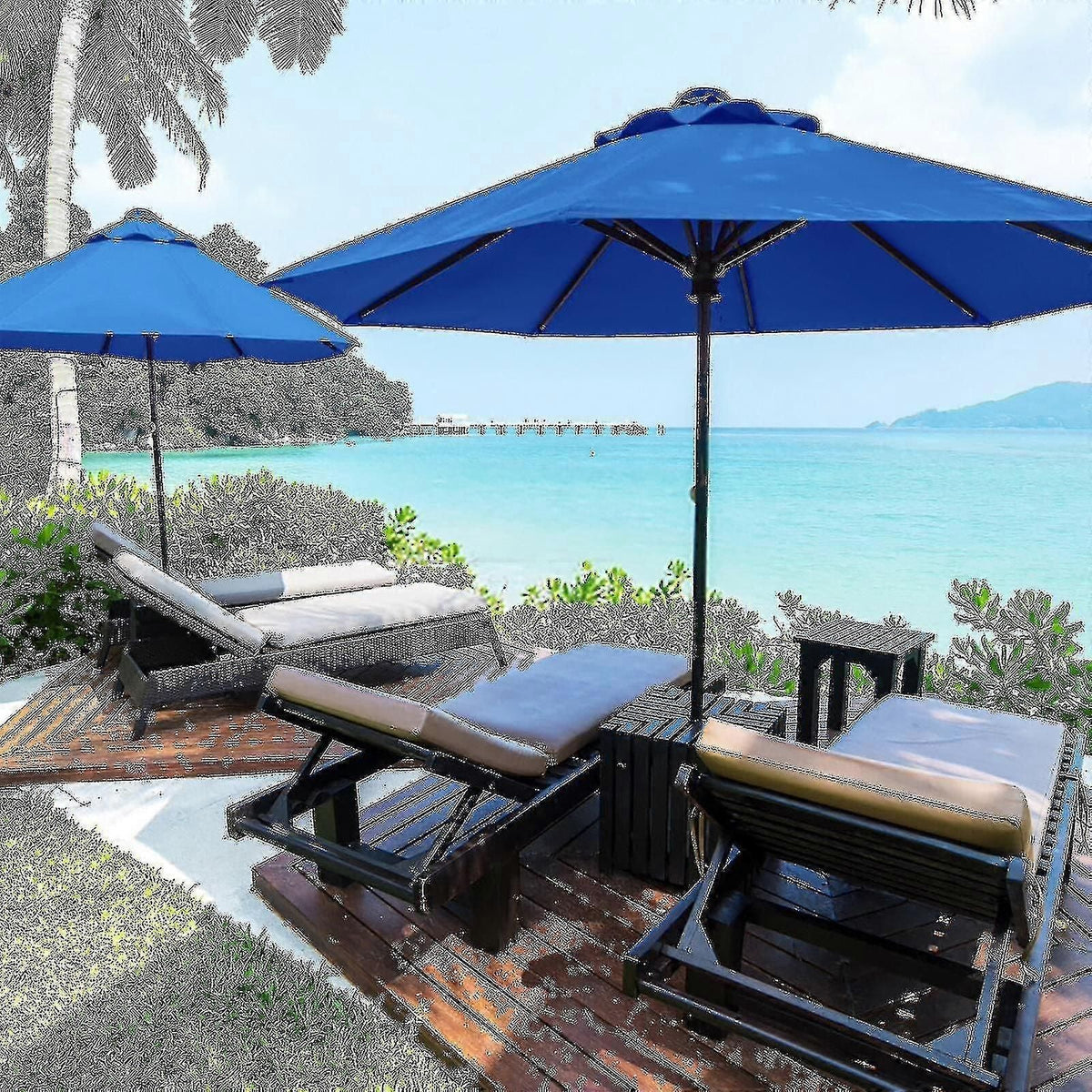 Best Seller Replacement Fabric Garden Parasol Canopy Cover For 3m 6/8 Arm Patio Sun Umbrella 50% Offer - Yx zxin