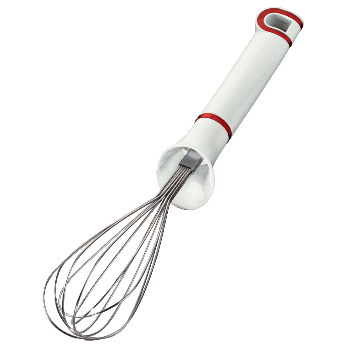 XAVAX 111574 Wire Whisk, stainless steel beater, 31 cm, red/white