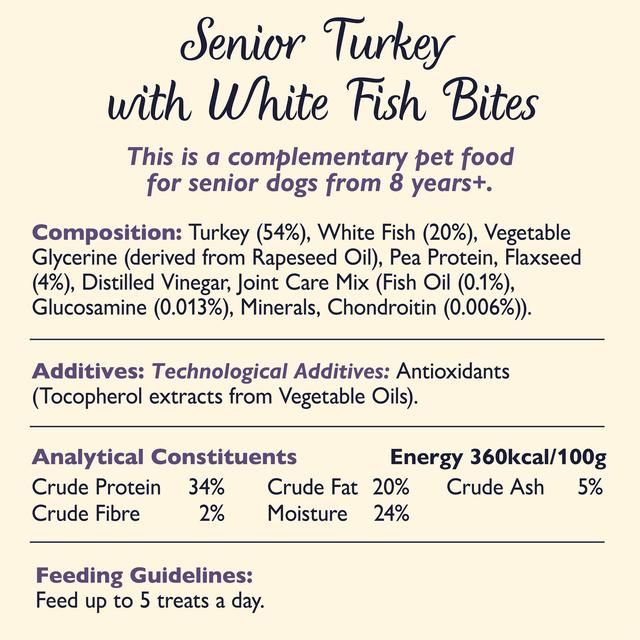 Lily's Kitchen Turkey & Whitefish Senior Dog Treats 70G