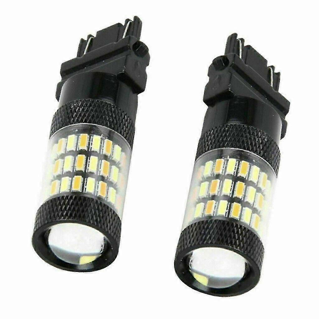 2x 3157 Switchback LED Bulbs for Dodge Ram 1500/2500/3500 - Dual Color White/Amber Turn Signal Lights