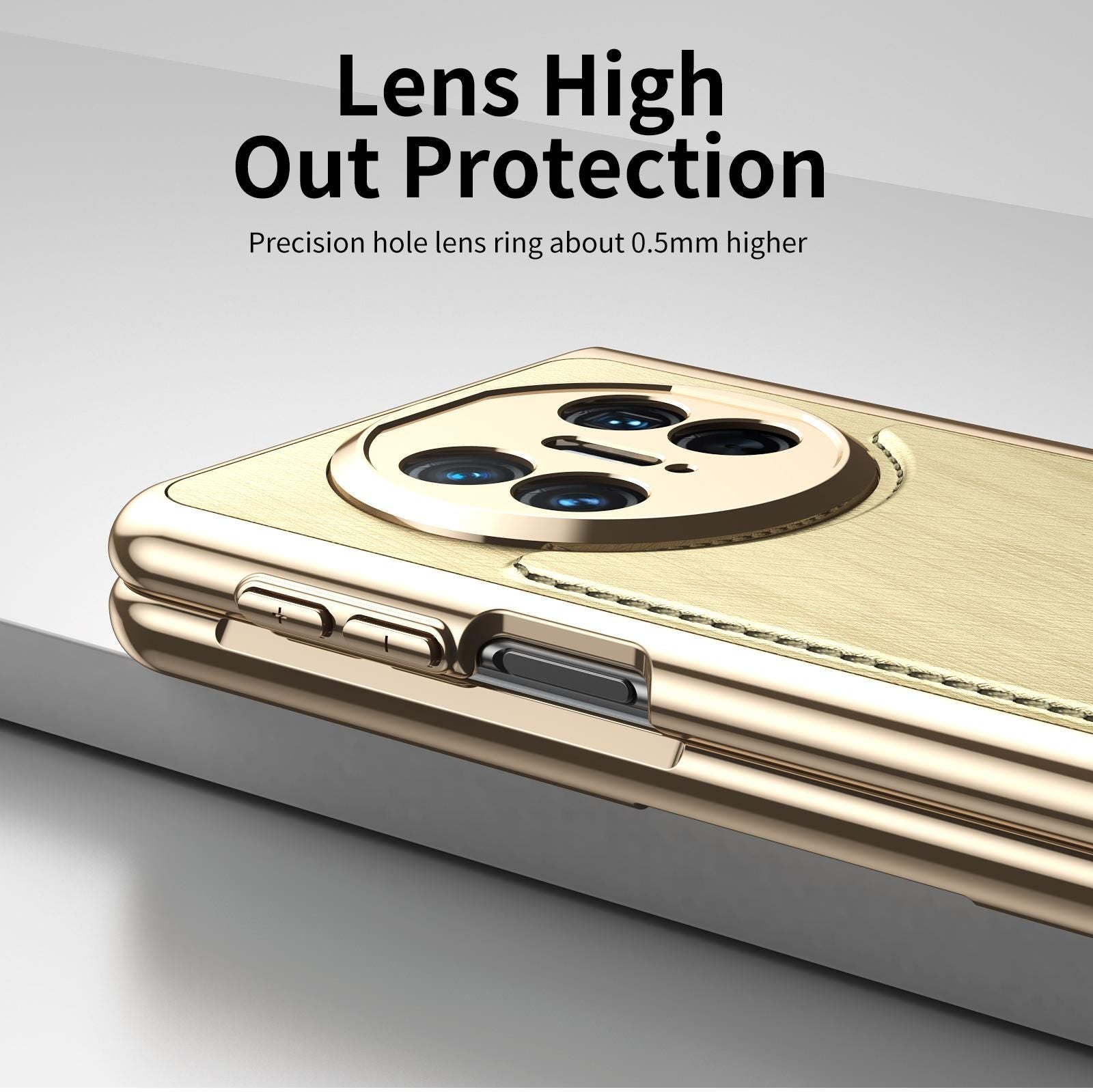 Plating Silver Brocade Case For Huawei Mate X3