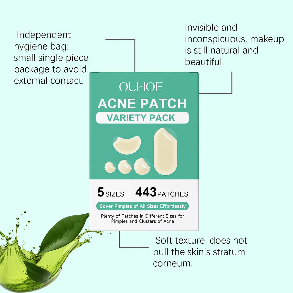 Clear Acne Patch Set, Pimple Popping, Zit Cover, Fast Healing, Skin Care ,1set