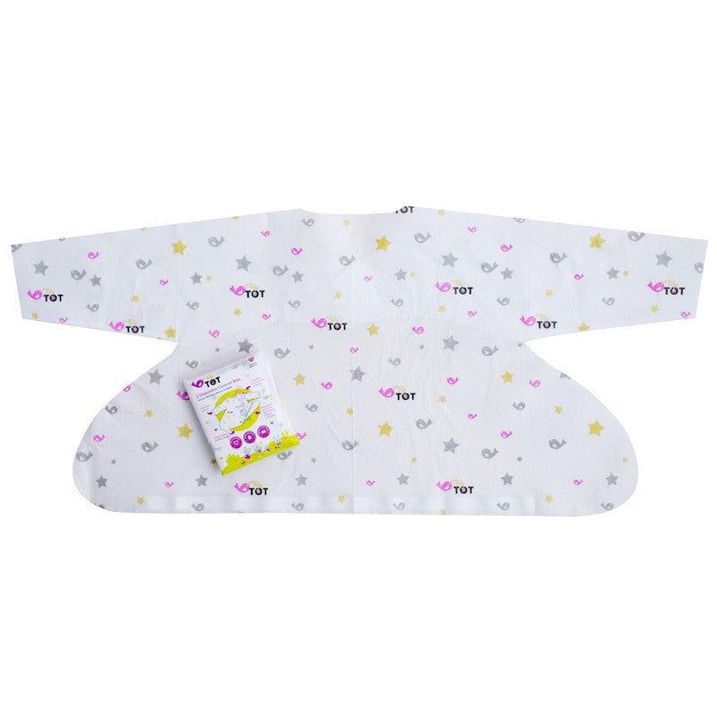 Tidy Tot Twin Pack Disposable Bib - White (Set of 30pcs)