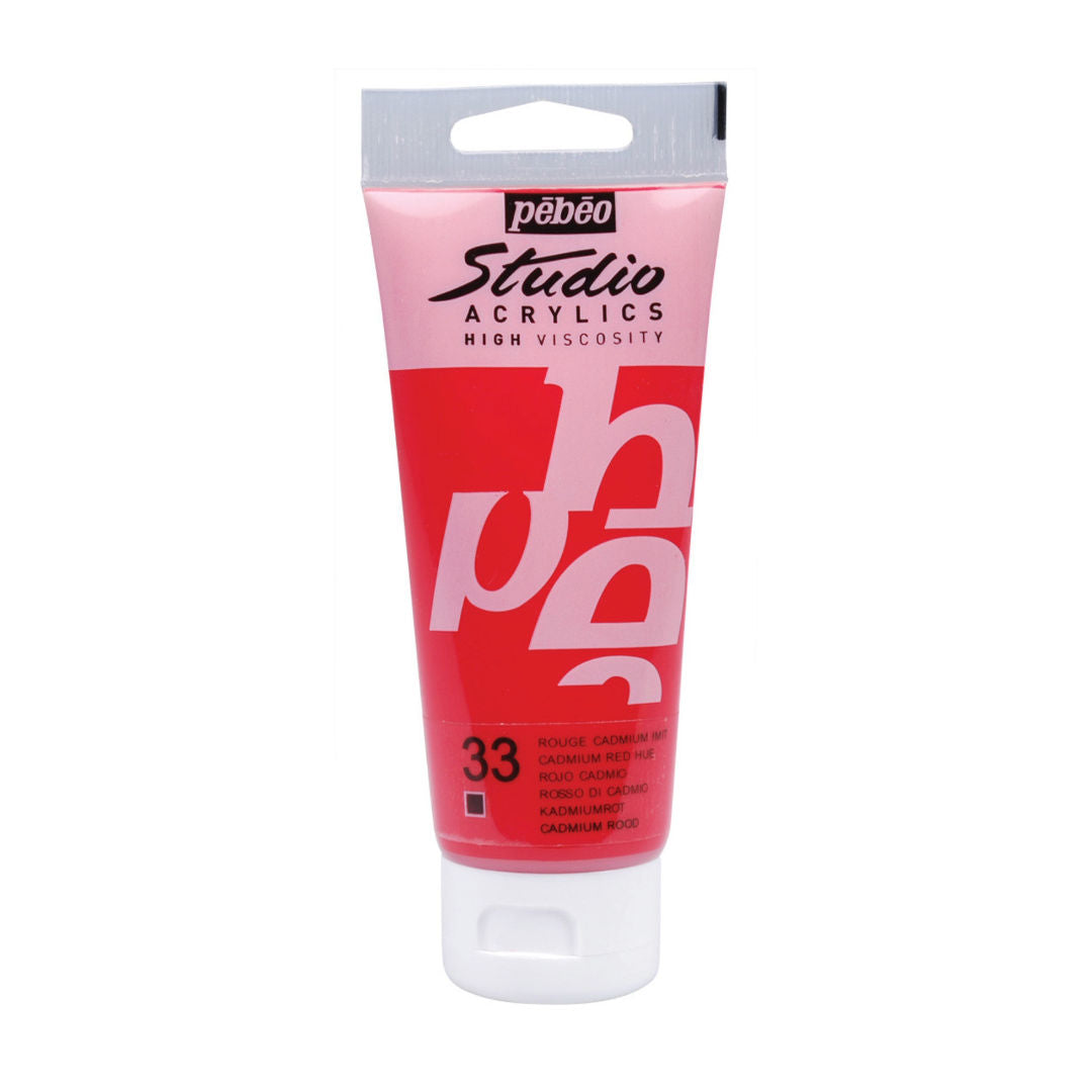 Pebeo Acrylic Paint, Cadmium, 100 ml