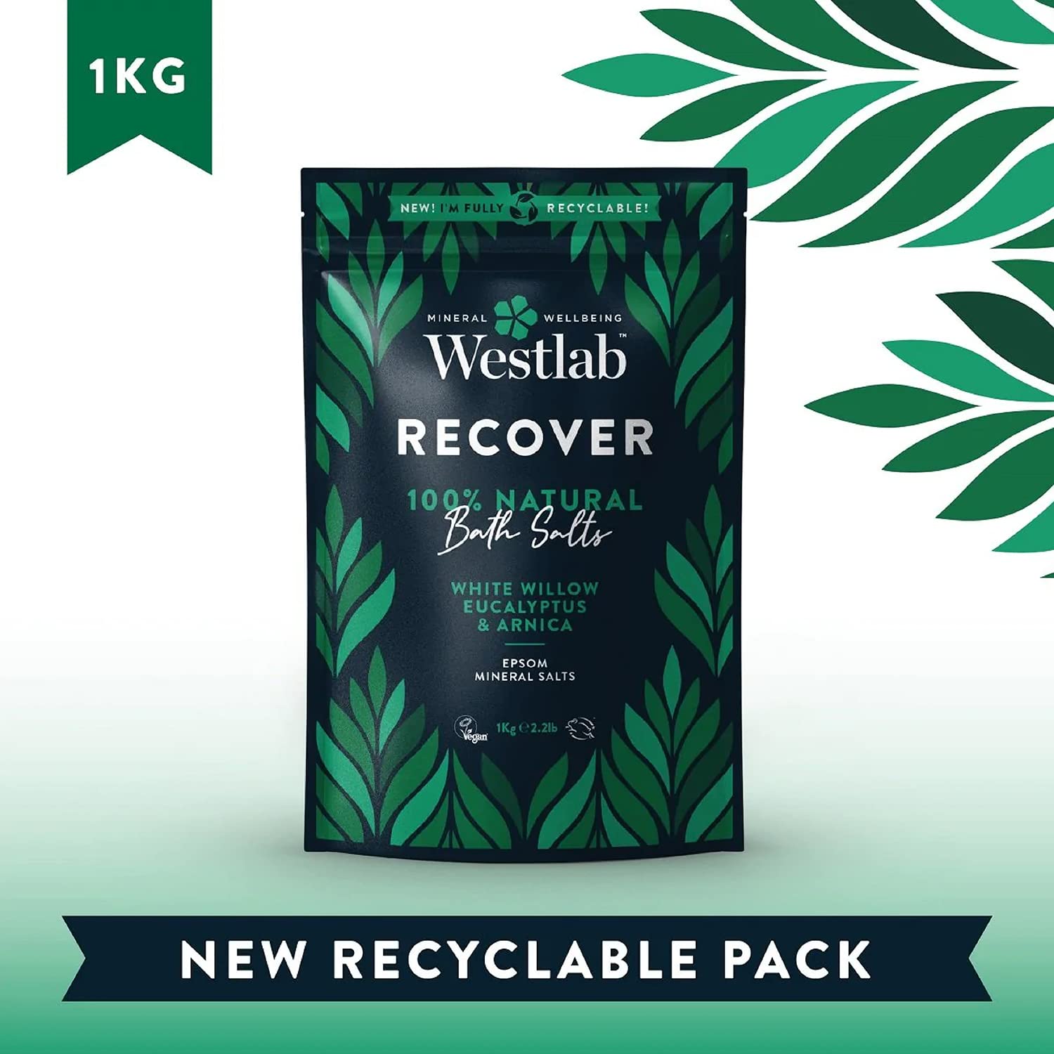 Westlab Recover Bath Salt With Epsom Salt 1Kg