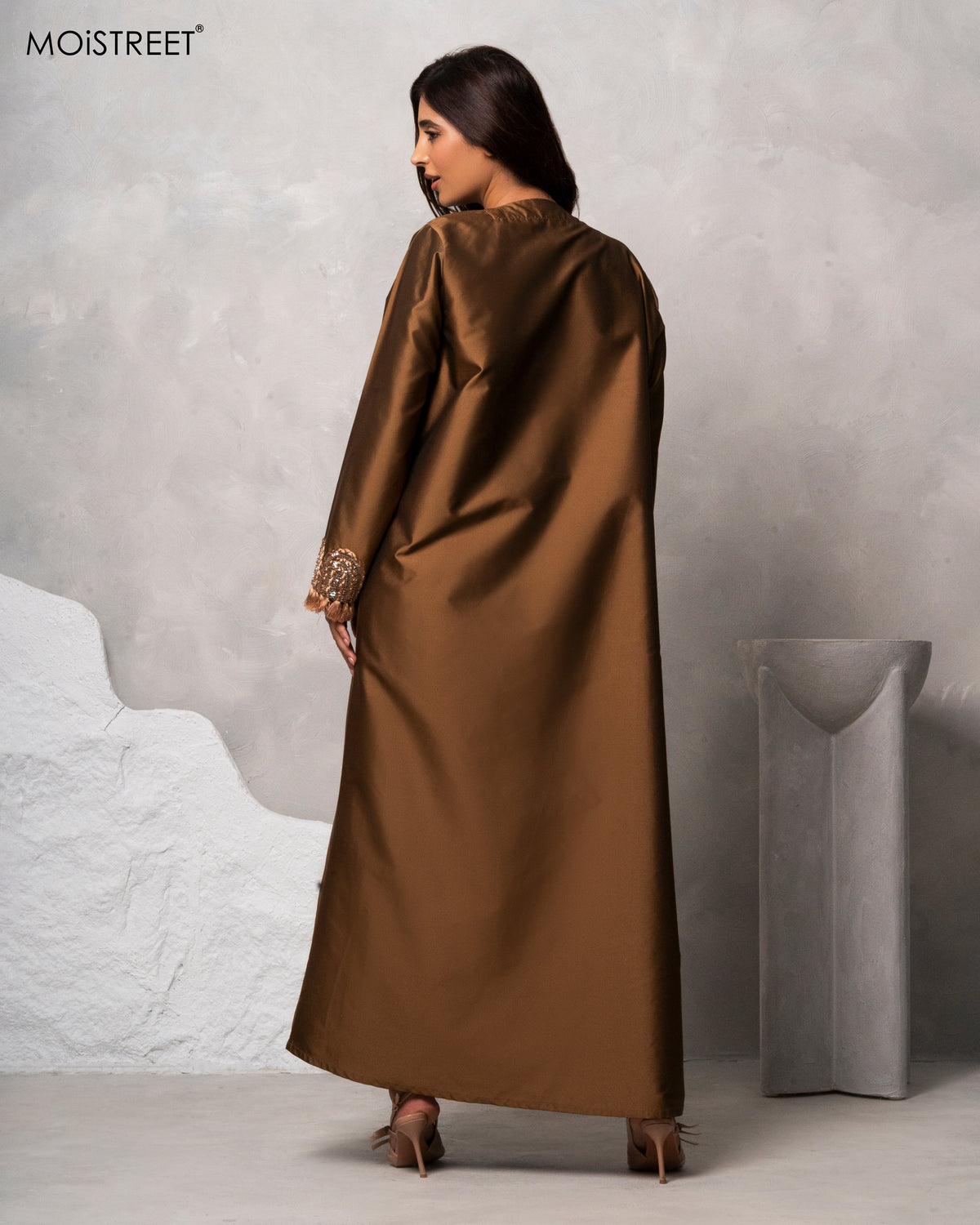 MOiSTREET Handmade Victoria Satin Abaya