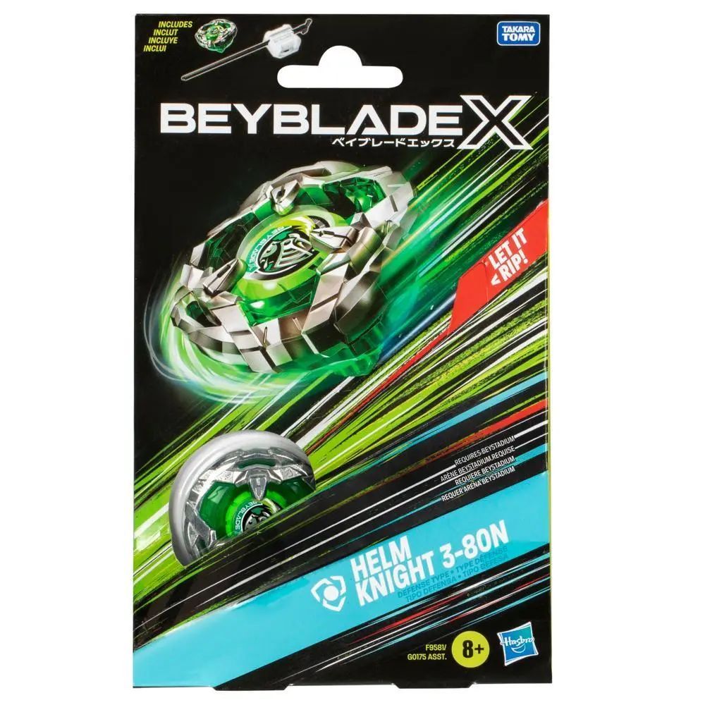 Beyblade X Helm Knight 3 80N Launcher Set, 8+ years