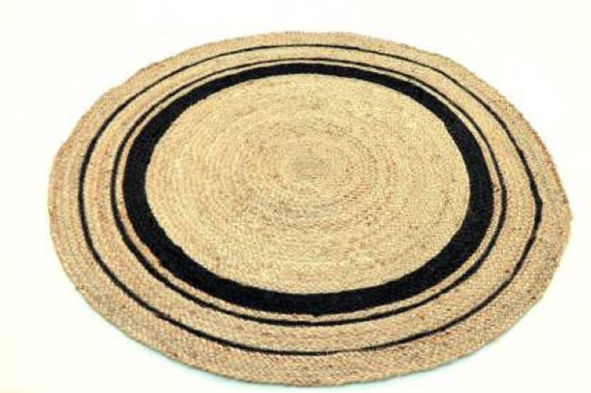 AIESY® Handwoven Jute Modern Home D Shape Rug for Farmhouse
