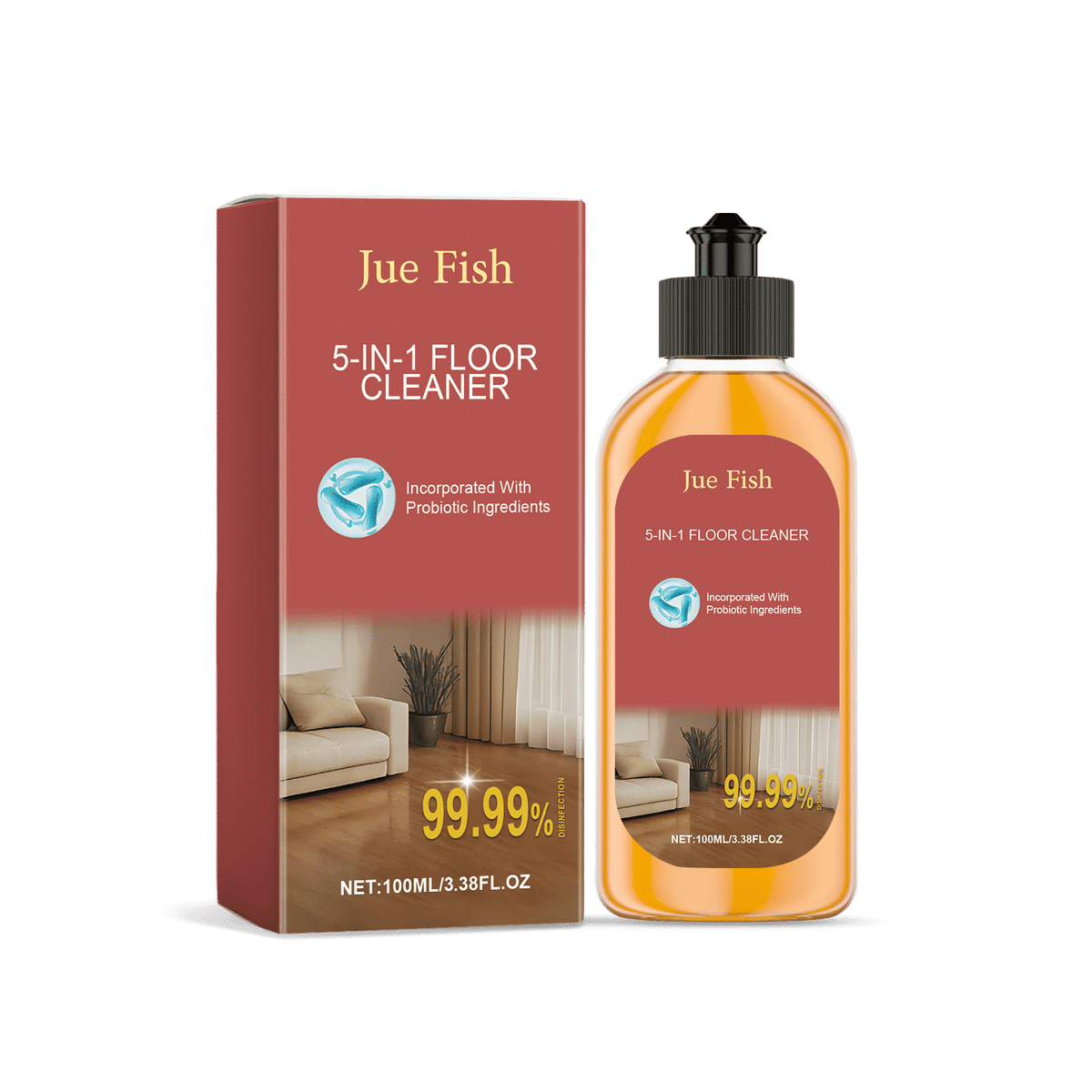 5-in-1 Floor Cleaner, Multi-Surface, Eco-Friendly, Fresh Fragrance ,100ml