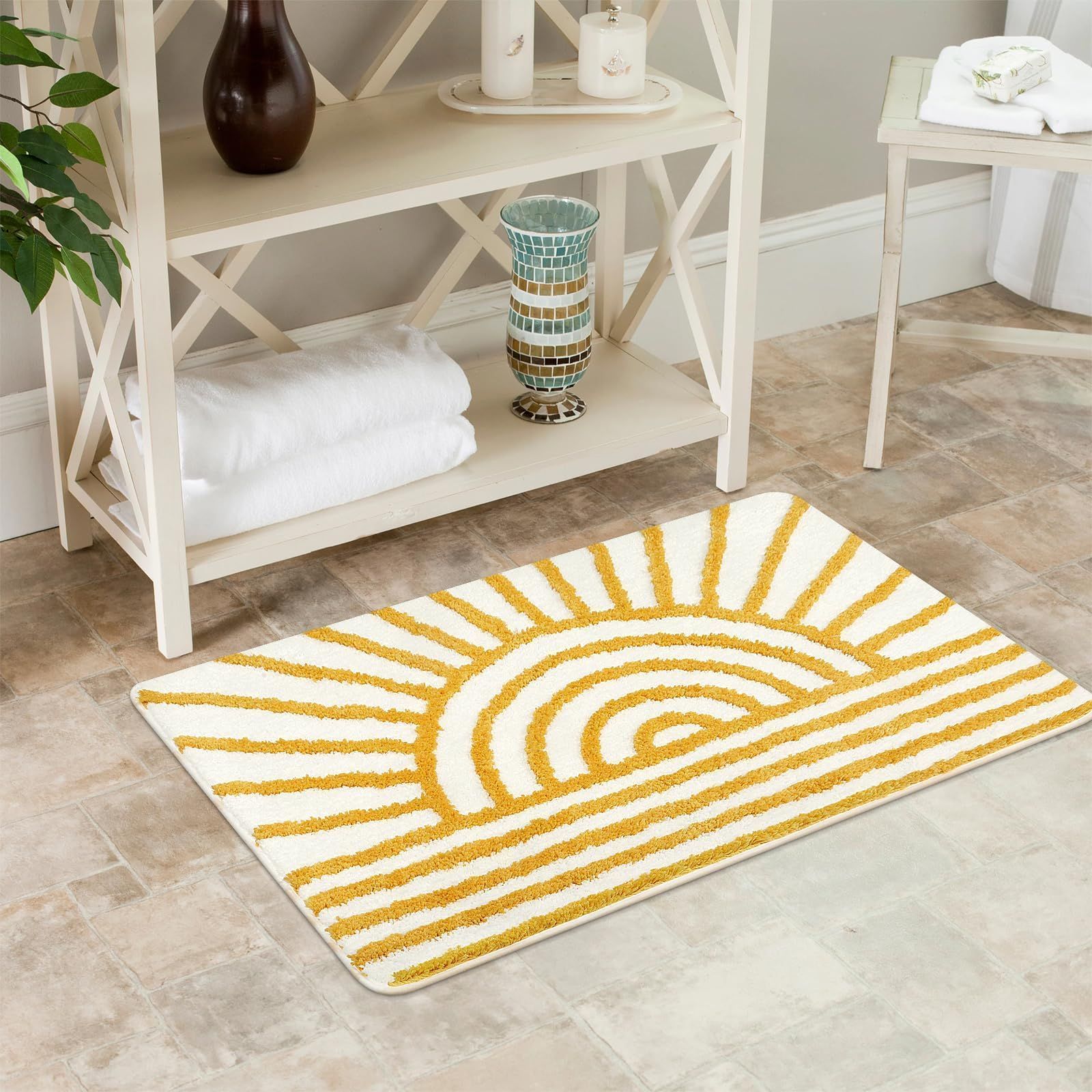 AIESY® Beautiful Machine Washable Sunrise Soft Bath Mats