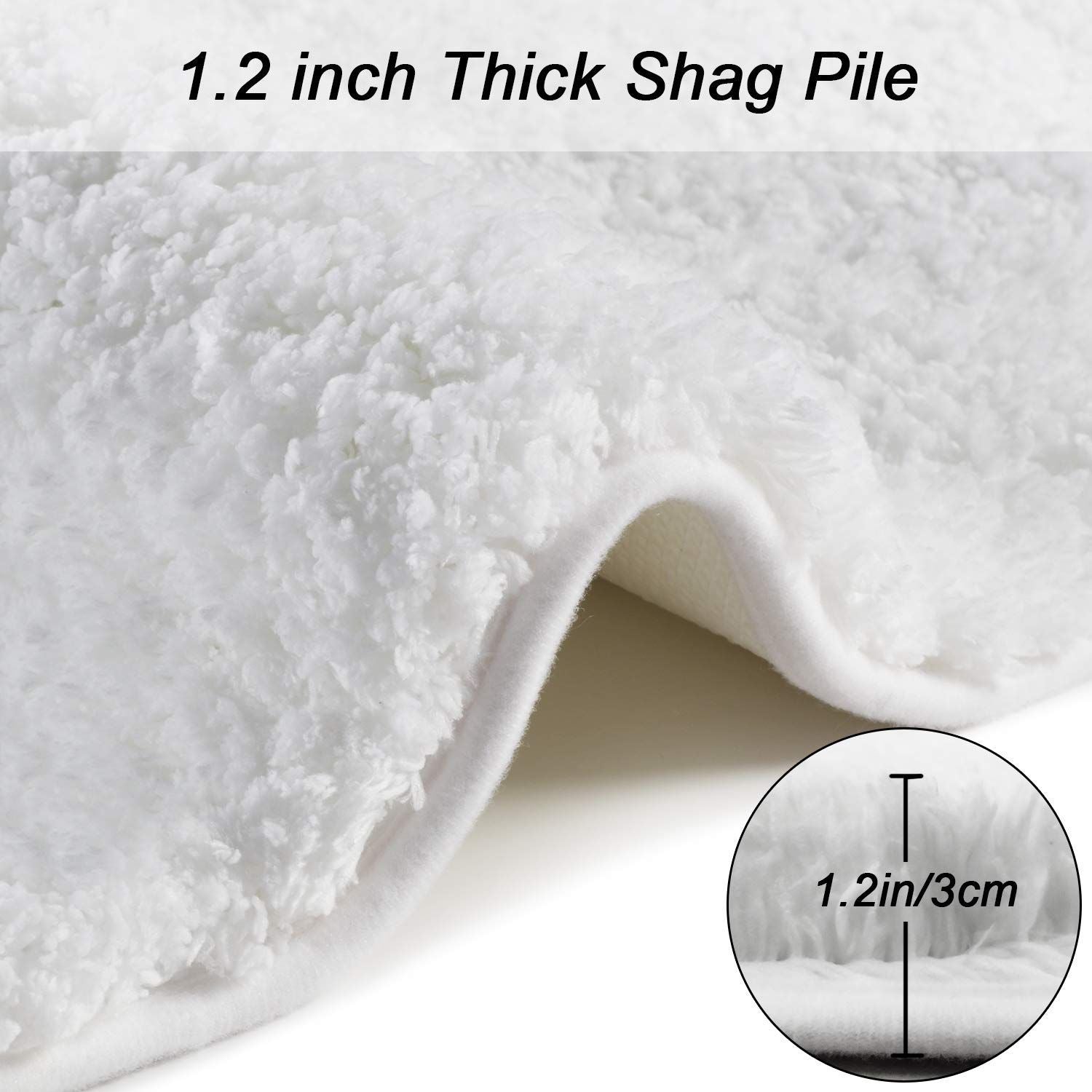 AIESY® Super Soft Modern Shaggy Anti-Slip Bath Mat for Home
