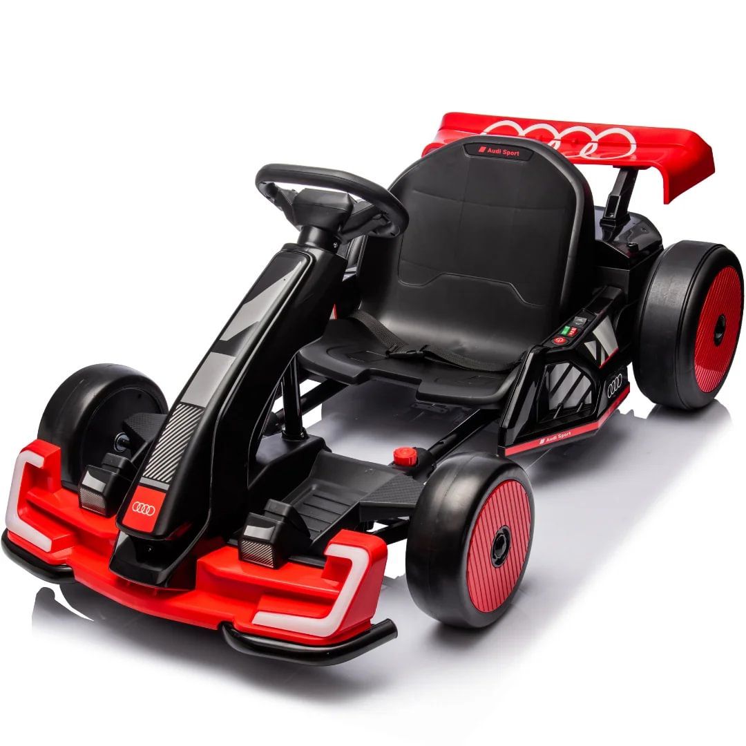 Audi Sport Drifting Ride-On Go Kart, 24V, Red, For Ages 4+ Years to 12+ Years