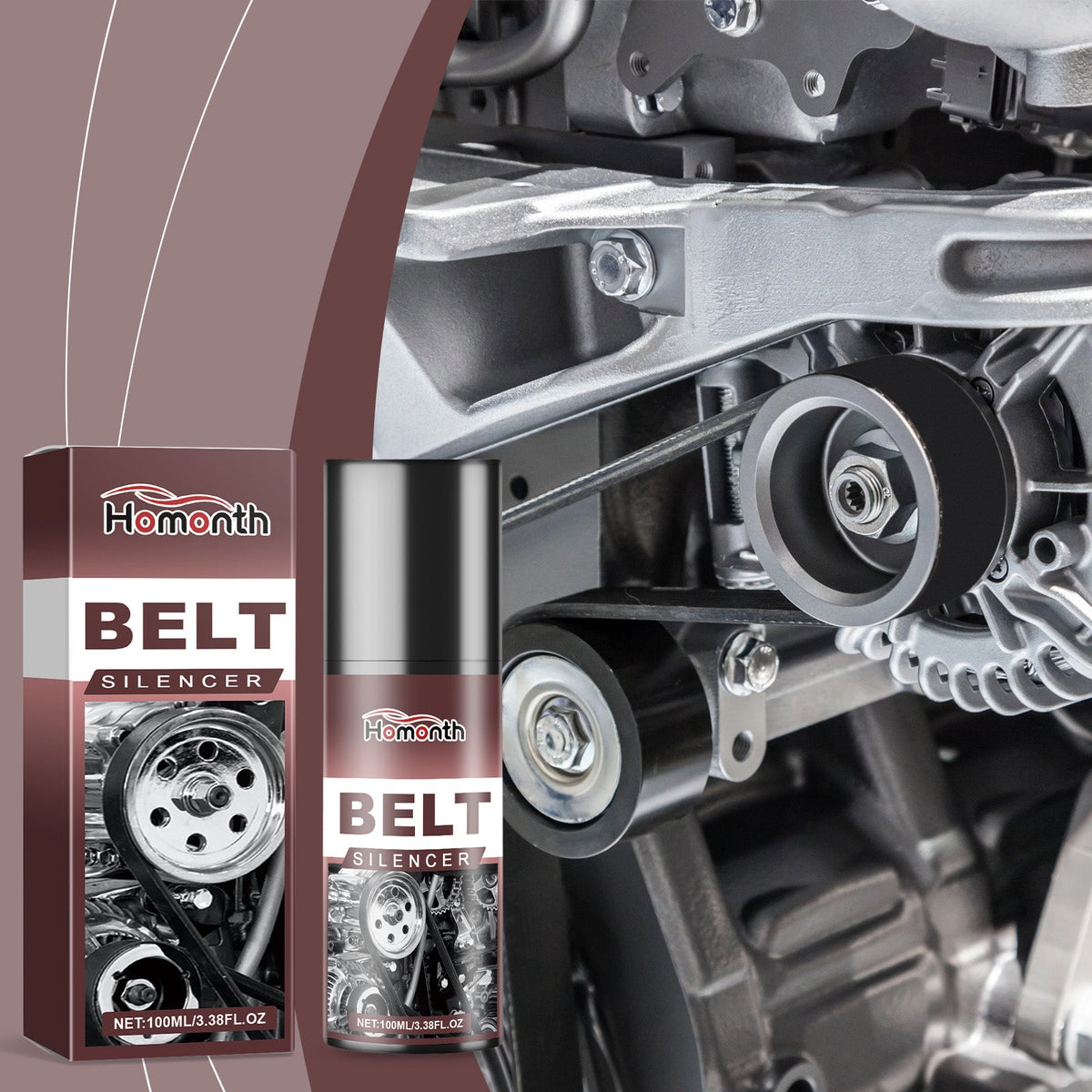 Automotive Belt Lubricant, Noise & Wear Reduction, Extend Belt Life ,100ml
