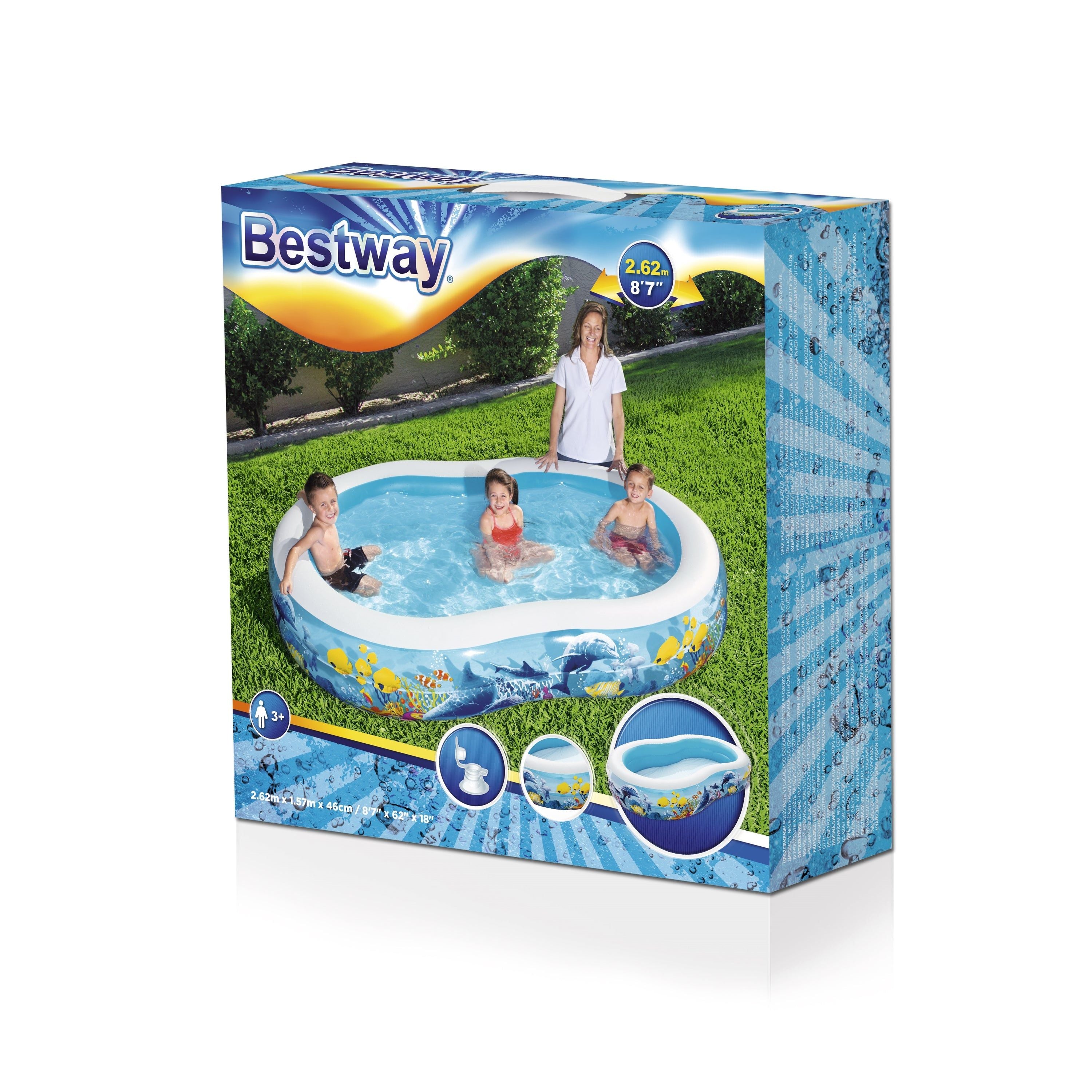 BWAY POOL PLAY STD 262X157X46CM