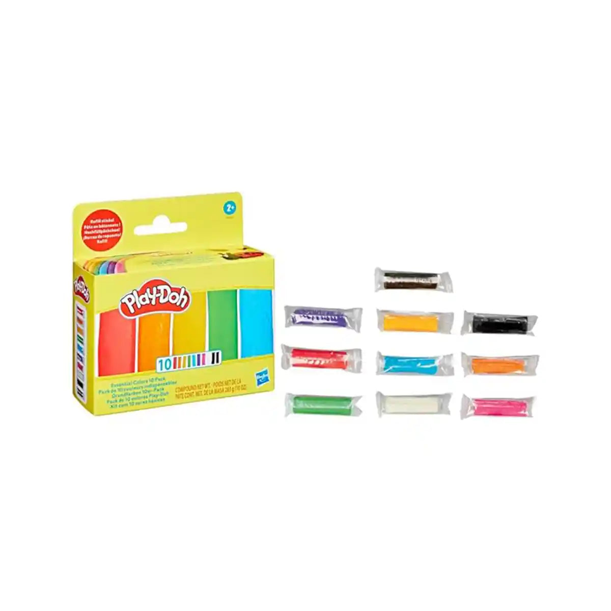 Playdoh Essential Colors 10 Pack of Refill Sticks, Kids Arts and Crafts Toys, 2+