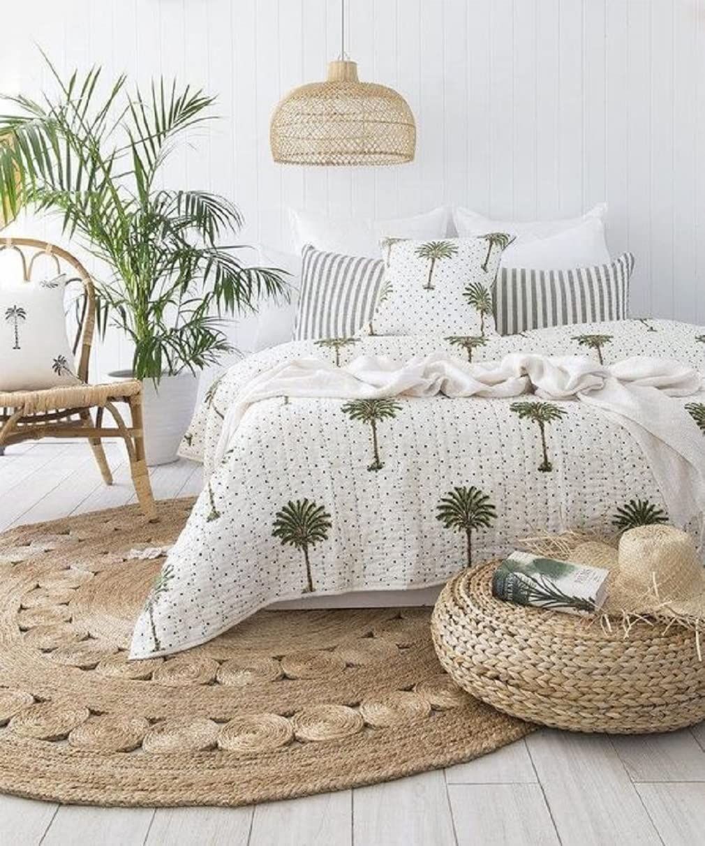 AIESY®  All Over Natural Beautiful Handwoven Jute Rug