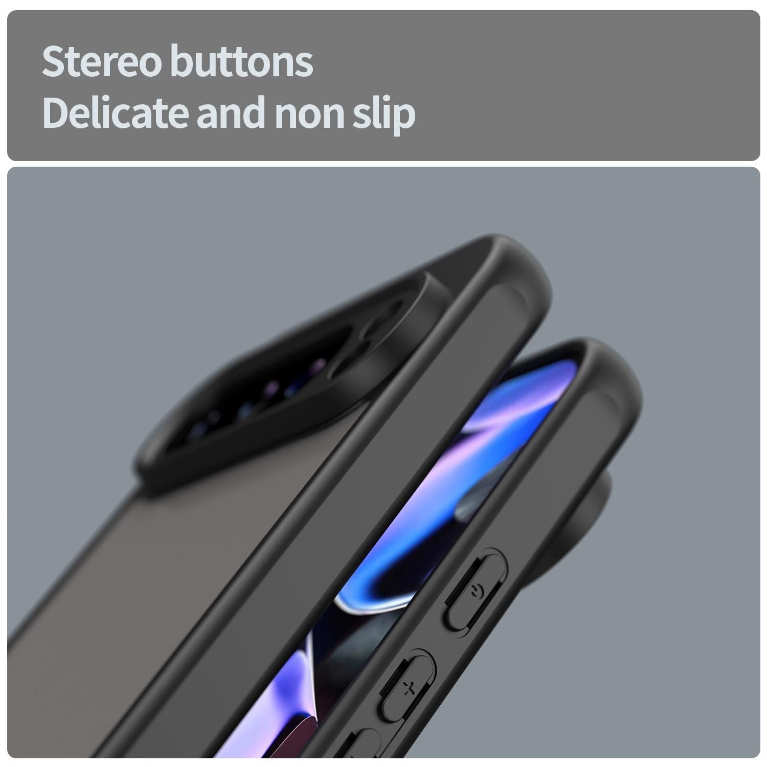 TPU Hybrid PC Frosted Phone Case For Google Pixel 9 Pro XL